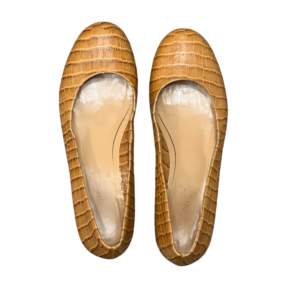 VIONIC Hannah Croc-Embossed Ballet Flat Size 7.5